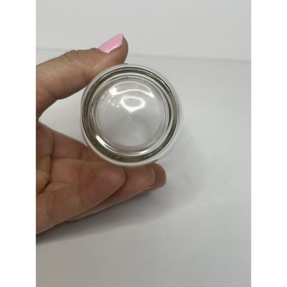 Vtg. Hazel-Atlas, Red & White Floral w/Green Leaves Swanky Swig Juice Glass - Picture 4 of 5